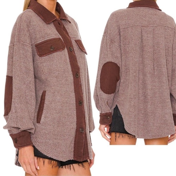 NWOT Free People Ruby Oversized Fleece Jacket Color: Date Night - Picture 2 of 7